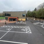 Line markings for New leisure facility in Wolverhampton by AAC Roadmakings