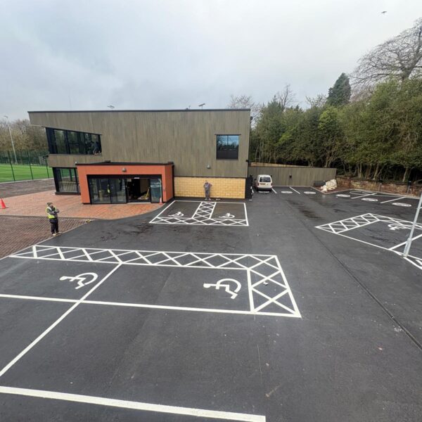 Line markings for New leisure facility in Wolverhampton by AAC Roadmakings