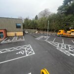 Line markings for New leisure facility in Wolverhampton by AAC Roadmakings